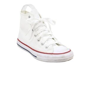 Converse Girls Canvas Lace Up High Top Sneakers White Size 2